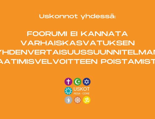 Foorumi ei kannata varhaiskasvatuksen yhdenvertaisuussuunnitelman laatimisvelvoitteen poistamista