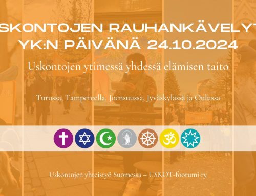 Uskontojen rauhankävelyt antoivat mallia yhdessä elämisen taidolle YK:n päivänä 24.10.2024