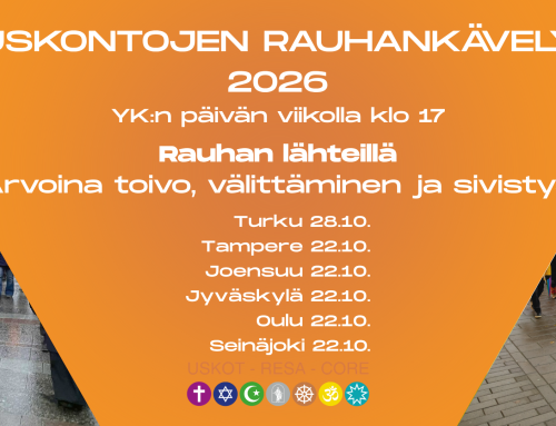 Rauhan lähteillä – Uskontojen ja katsomusten rauhankävelyt YK:n päivän viikolla 2026